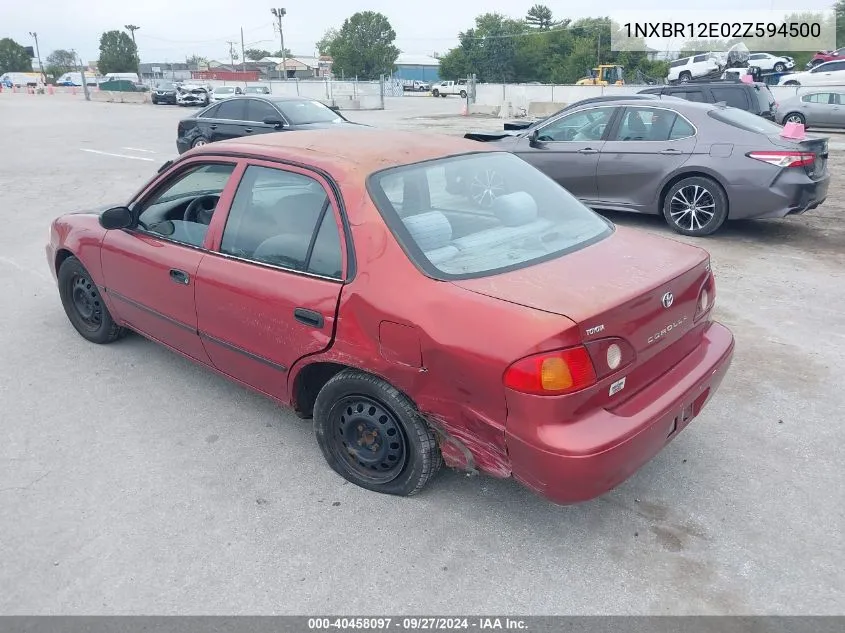 2002 Toyota Corolla Ce VIN: 1NXBR12E02Z594500 Lot: 40458097