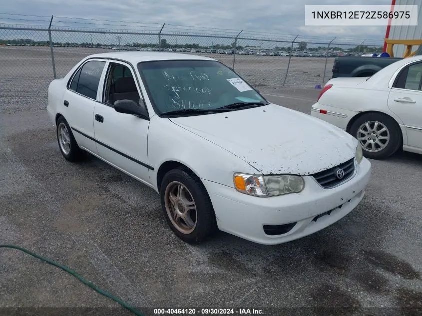 2002 Toyota Corolla Ce VIN: 1NXBR12E72Z586975 Lot: 40464120