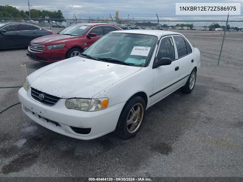 2002 Toyota Corolla Ce VIN: 1NXBR12E72Z586975 Lot: 40464120