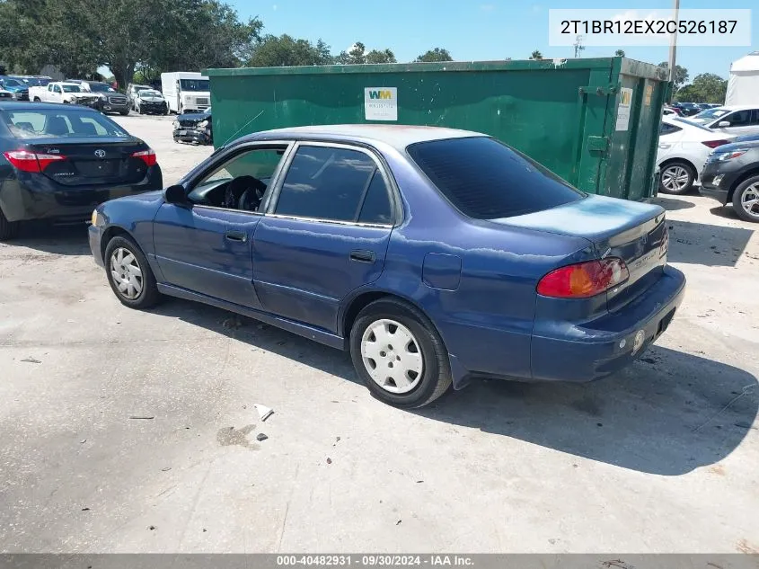 2002 Toyota Corolla S VIN: 2T1BR12EX2C526187 Lot: 40482931