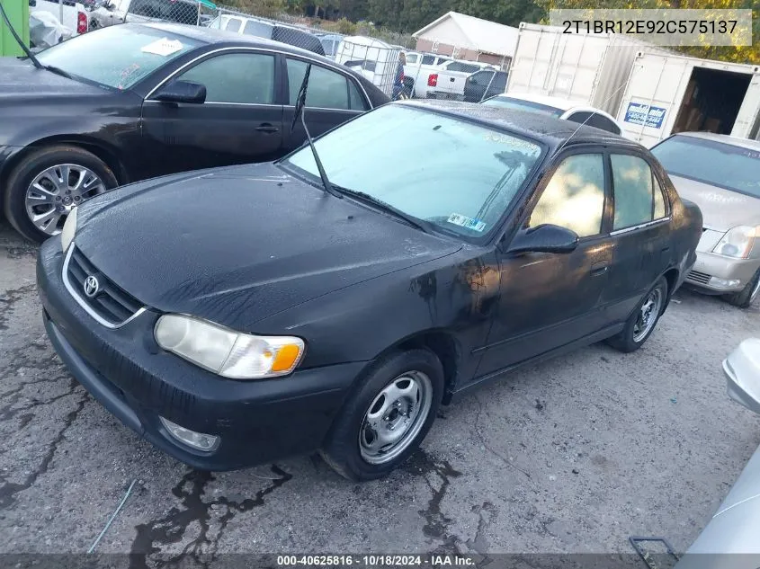 2002 Toyota Corolla S VIN: 2T1BR12E92C575137 Lot: 40625816