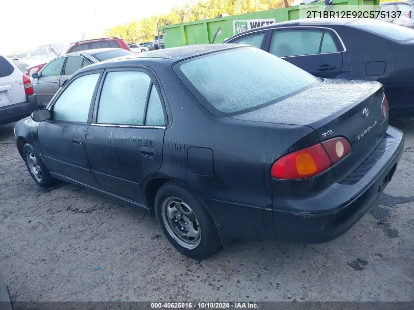 2002 Toyota Corolla S VIN: 2T1BR12E92C575137 Lot: 40625816