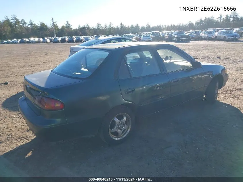 2002 Toyota Corolla Le VIN: 1NXBR12E62Z615656 Lot: 40840213