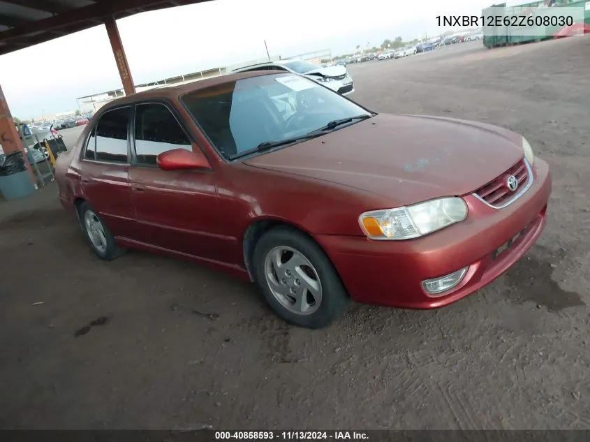 2002 Toyota Corolla S VIN: 1NXBR12E62Z608030 Lot: 40858593