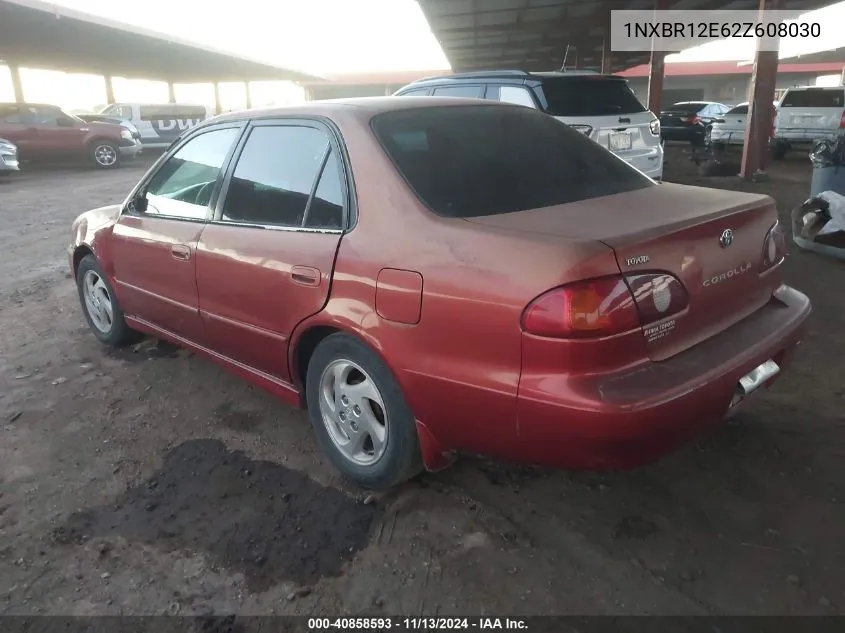 2002 Toyota Corolla S VIN: 1NXBR12E62Z608030 Lot: 40858593