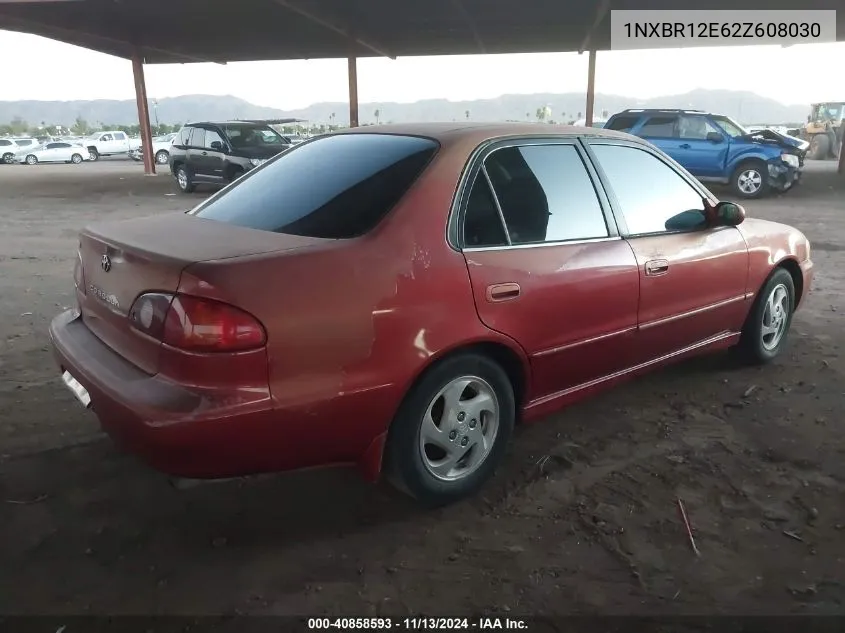 2002 Toyota Corolla S VIN: 1NXBR12E62Z608030 Lot: 40858593