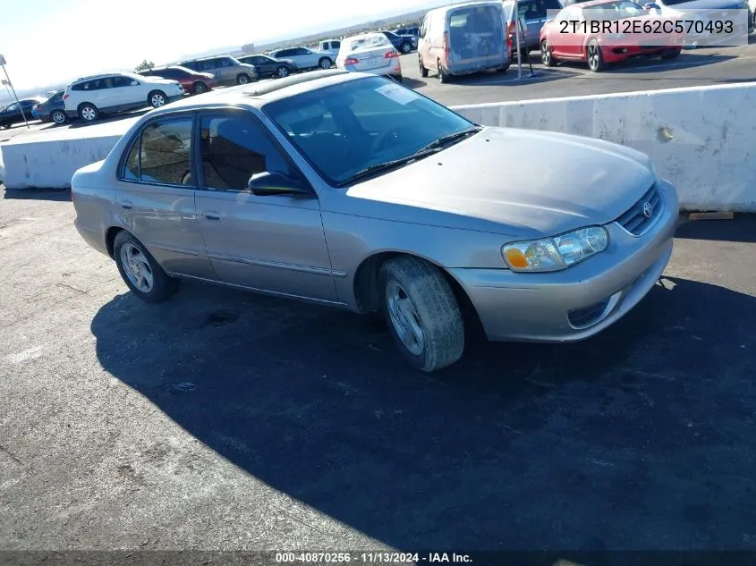 2002 Toyota Corolla Le VIN: 2T1BR12E62C570493 Lot: 40870256