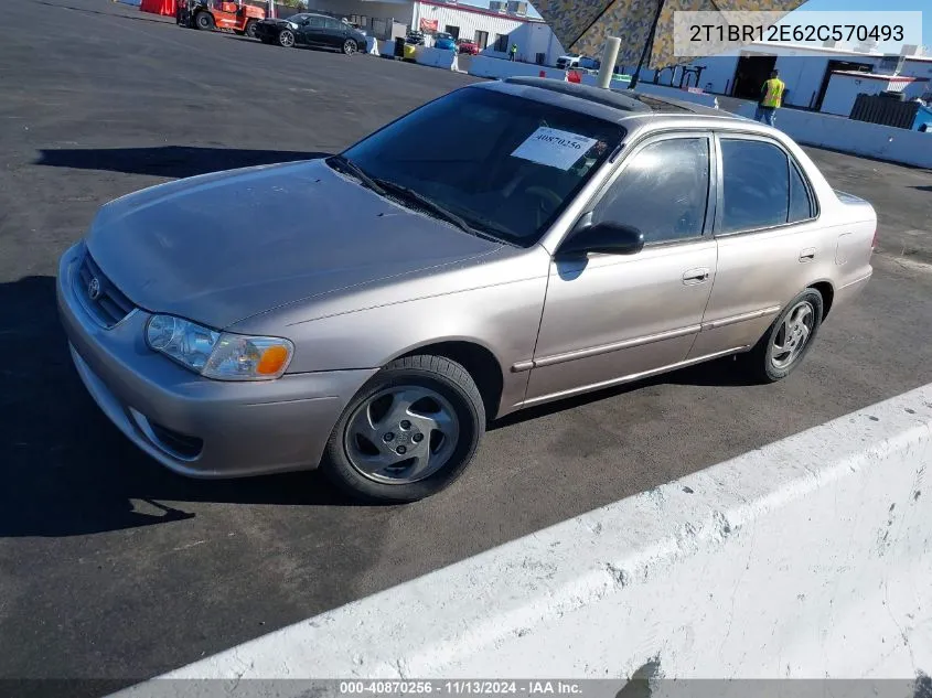 2002 Toyota Corolla Le VIN: 2T1BR12E62C570493 Lot: 40870256