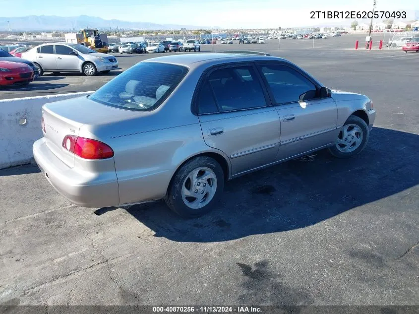 2002 Toyota Corolla Le VIN: 2T1BR12E62C570493 Lot: 40870256