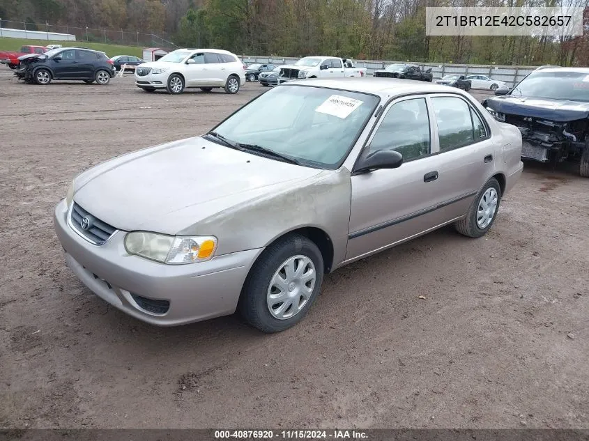 2002 Toyota Corolla Ce/Le/S VIN: 2T1BR12E42C582657 Lot: 40876920