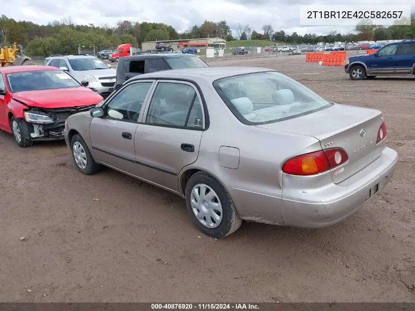 2002 Toyota Corolla Ce/Le/S VIN: 2T1BR12E42C582657 Lot: 40876920