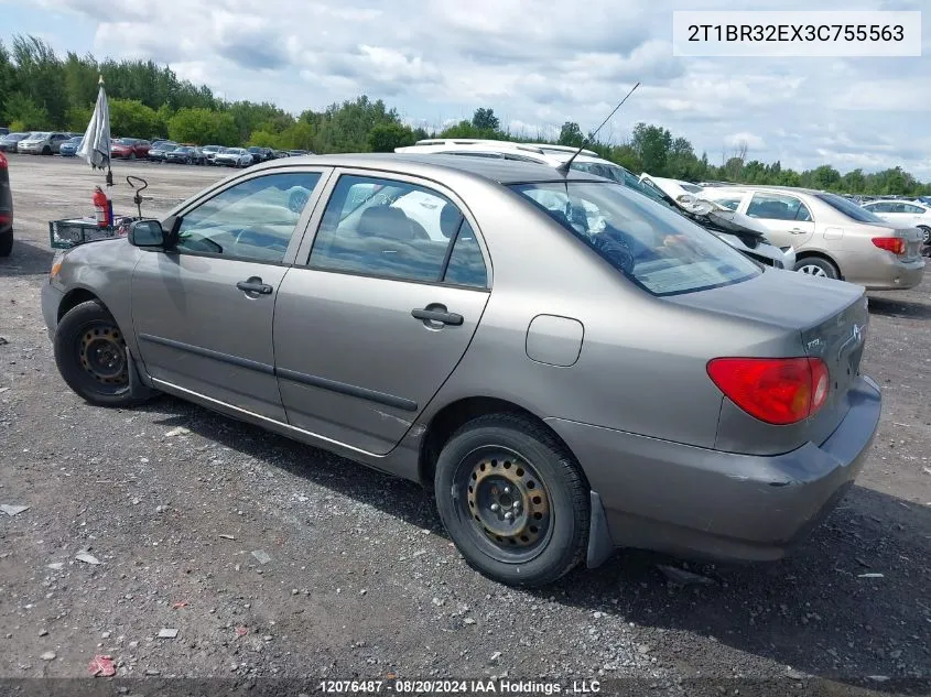 2003 Toyota Corolla Ce/Le/S VIN: 2T1BR32EX3C755563 Lot: 12076487