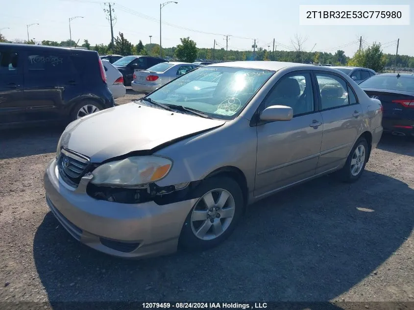 2003 Toyota Corolla Ce/Le/S VIN: 2T1BR32E53C775980 Lot: 12079459