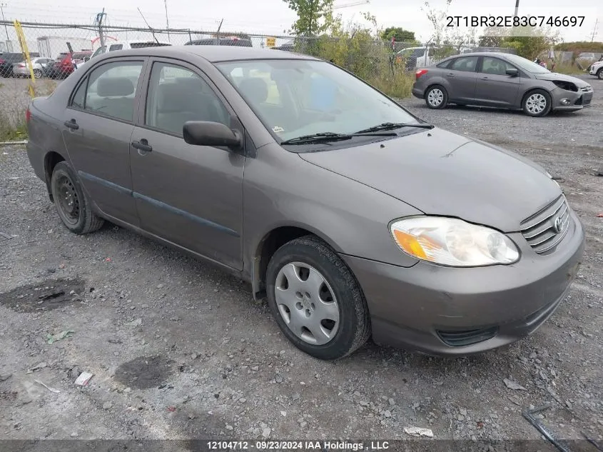 2003 Toyota Corolla Ce/Le/S VIN: 2T1BR32E83C746697 Lot: 12104712