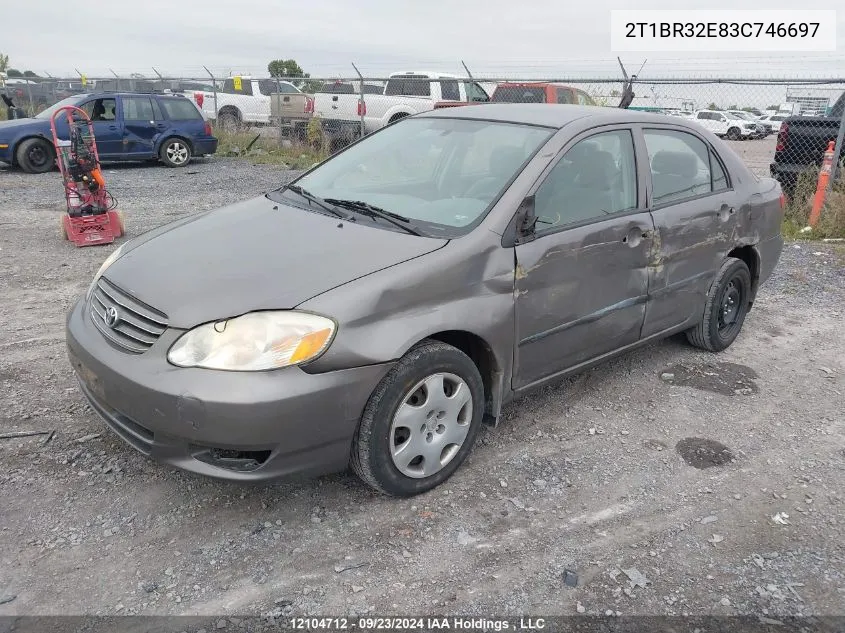 2003 Toyota Corolla Ce/Le/S VIN: 2T1BR32E83C746697 Lot: 12104712