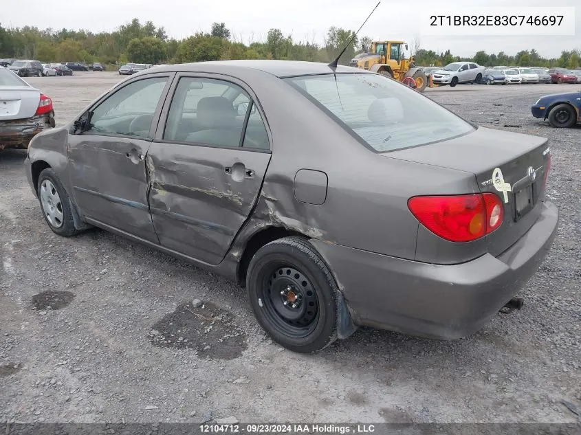 2003 Toyota Corolla Ce/Le/S VIN: 2T1BR32E83C746697 Lot: 12104712