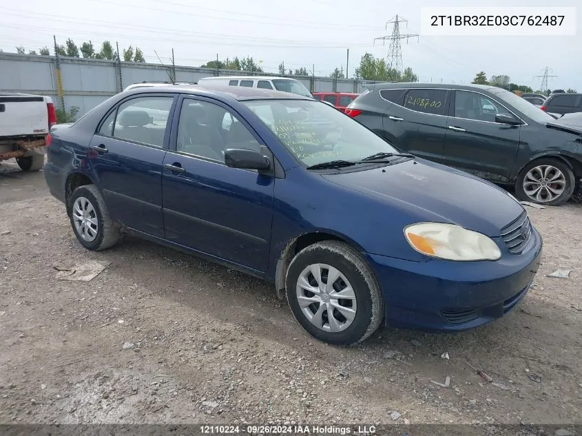 2003 Toyota Corolla Ce/Le/S VIN: 2T1BR32E03C762487 Lot: 12110224