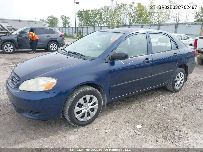 2003 Toyota Corolla Ce/Le/S VIN: 2T1BR32E03C762487 Lot: 12110224