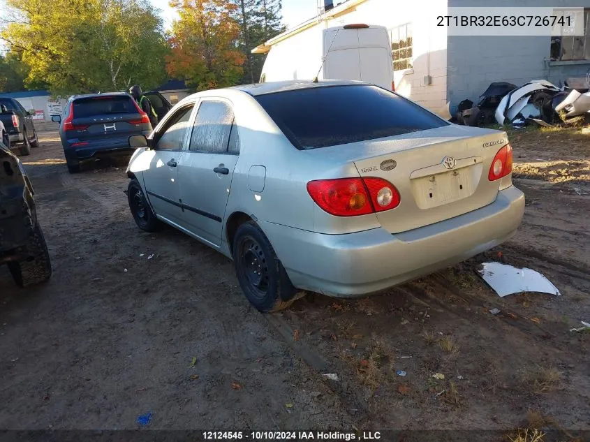 2T1BR32E63C726741 2003 Toyota Corolla Ce/Le/Sport