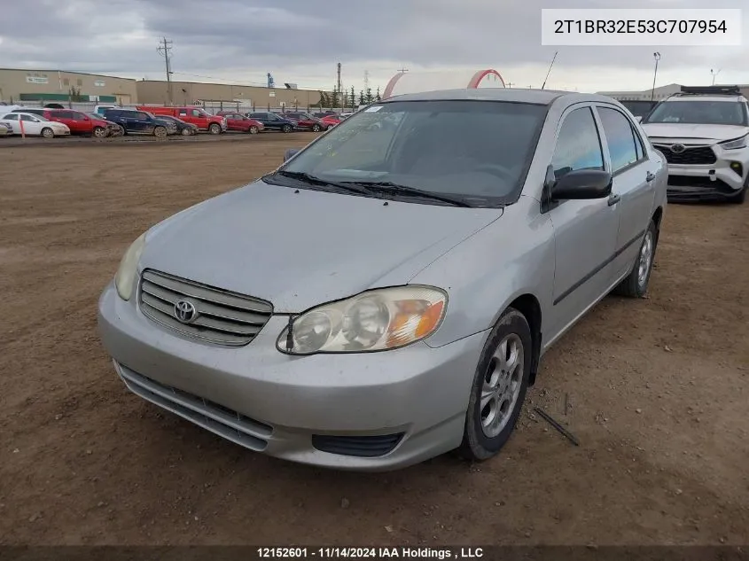 2003 Toyota Corolla Ce/Le/S VIN: 2T1BR32E53C707954 Lot: 12152601