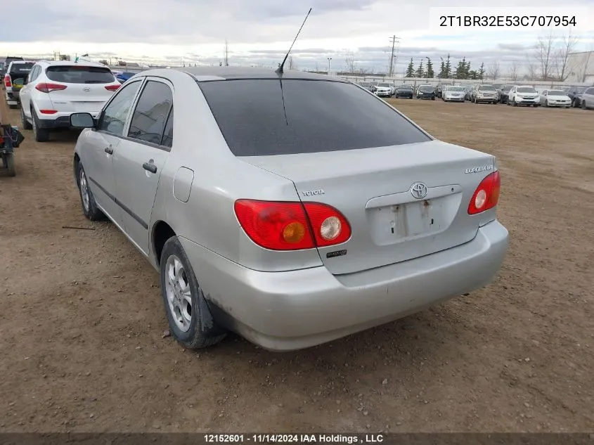 2003 Toyota Corolla Ce/Le/S VIN: 2T1BR32E53C707954 Lot: 12152601