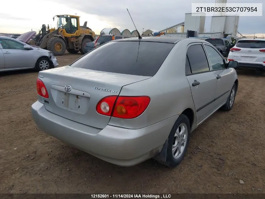 2003 Toyota Corolla Ce/Le/S VIN: 2T1BR32E53C707954 Lot: 12152601