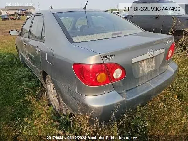 2T1BR32E93C747499 2003 Toyota Corolla Le