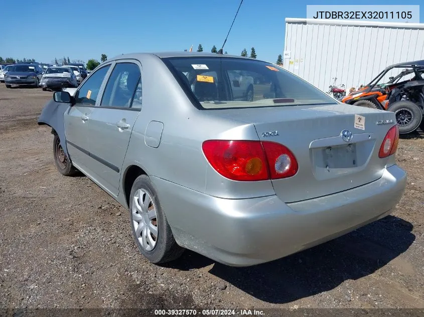 2003 Toyota Corolla Ce VIN: JTDBR32EX32011105 Lot: 39327570