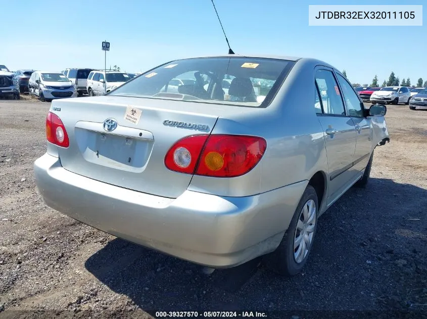 2003 Toyota Corolla Ce VIN: JTDBR32EX32011105 Lot: 39327570