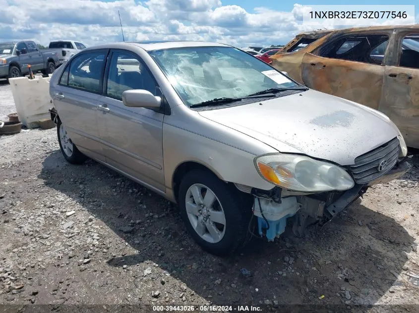 2003 Toyota Corolla Le VIN: 1NXBR32E73Z077546 Lot: 39443026