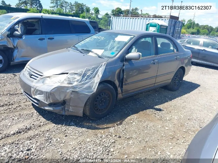 2003 Toyota Corolla Le VIN: 2T1BR38E83C162307 Lot: 39641419