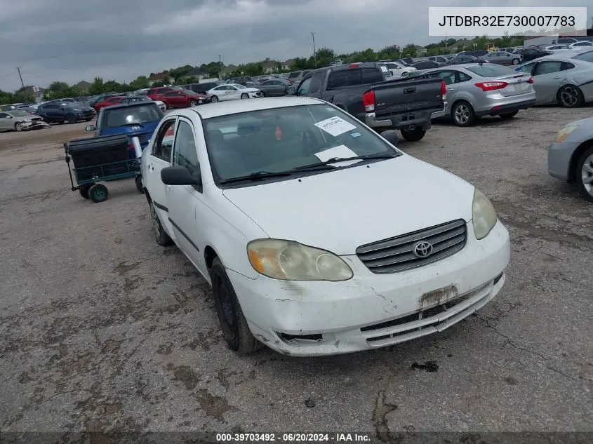 2003 Toyota Corolla Ce VIN: JTDBR32E730007783 Lot: 39703492