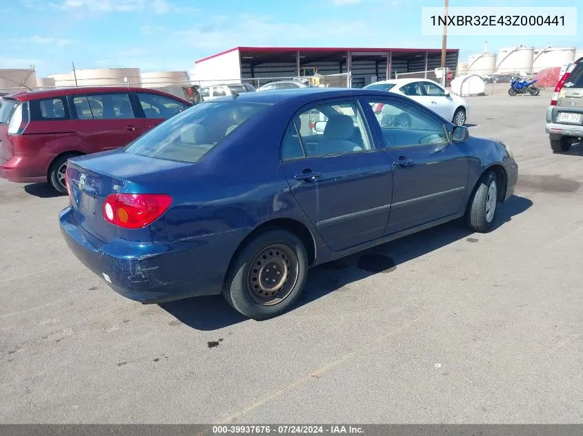 1NXBR32E43Z000441 2003 Toyota Corolla Ce