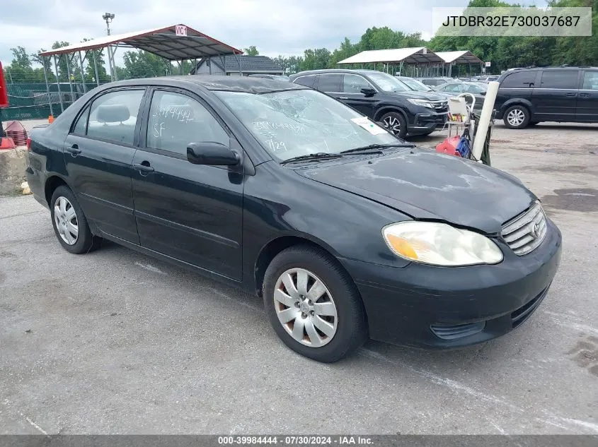 2003 Toyota Corolla Le VIN: JTDBR32E730037687 Lot: 39984444