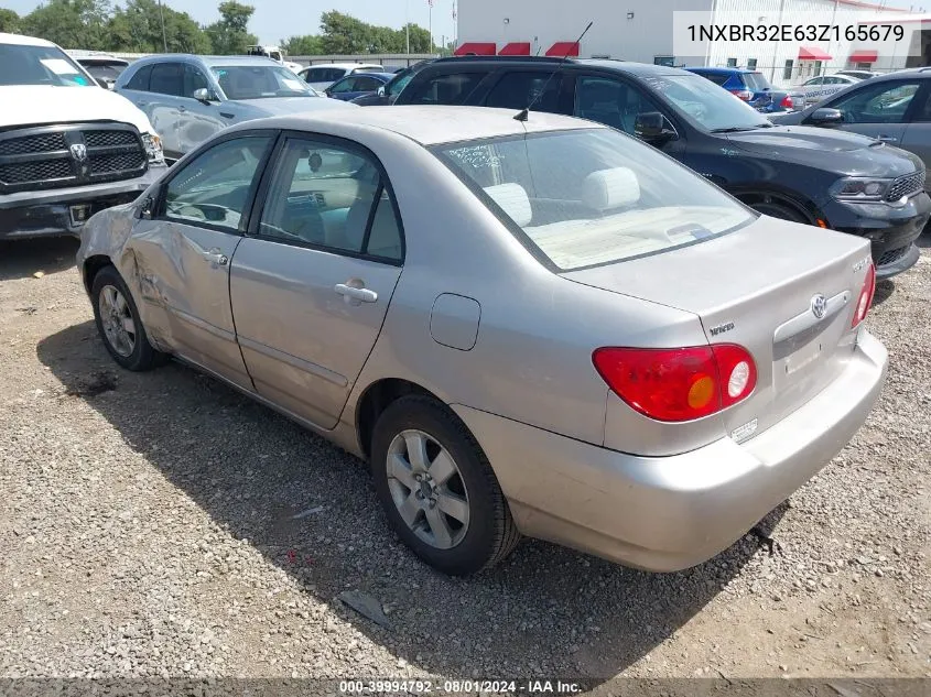 2003 Toyota Corolla Ce/Le/S VIN: 1NXBR32E63Z165679 Lot: 39994792