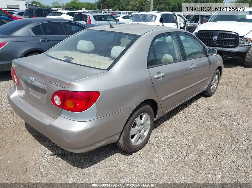 2003 Toyota Corolla Ce/Le/S VIN: 1NXBR32E63Z165679 Lot: 39994792