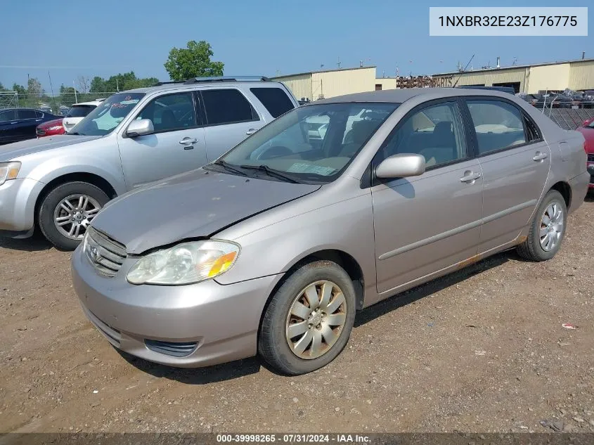 2003 Toyota Corolla Le VIN: 1NXBR32E23Z176775 Lot: 39998265