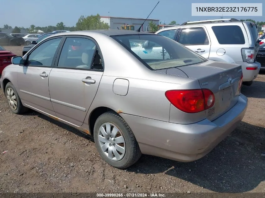 2003 Toyota Corolla Le VIN: 1NXBR32E23Z176775 Lot: 39998265