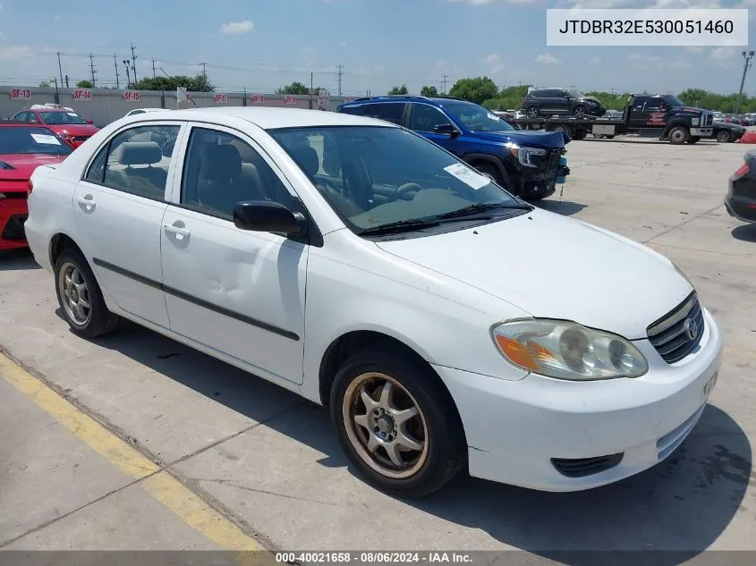 2003 Toyota Corolla Ce VIN: JTDBR32E530051460 Lot: 40021658