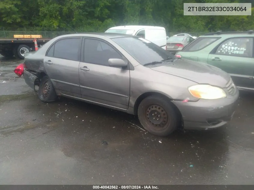 2003 Toyota Corolla Ce/Le/S VIN: 2T1BR32E33C034064 Lot: 40042562