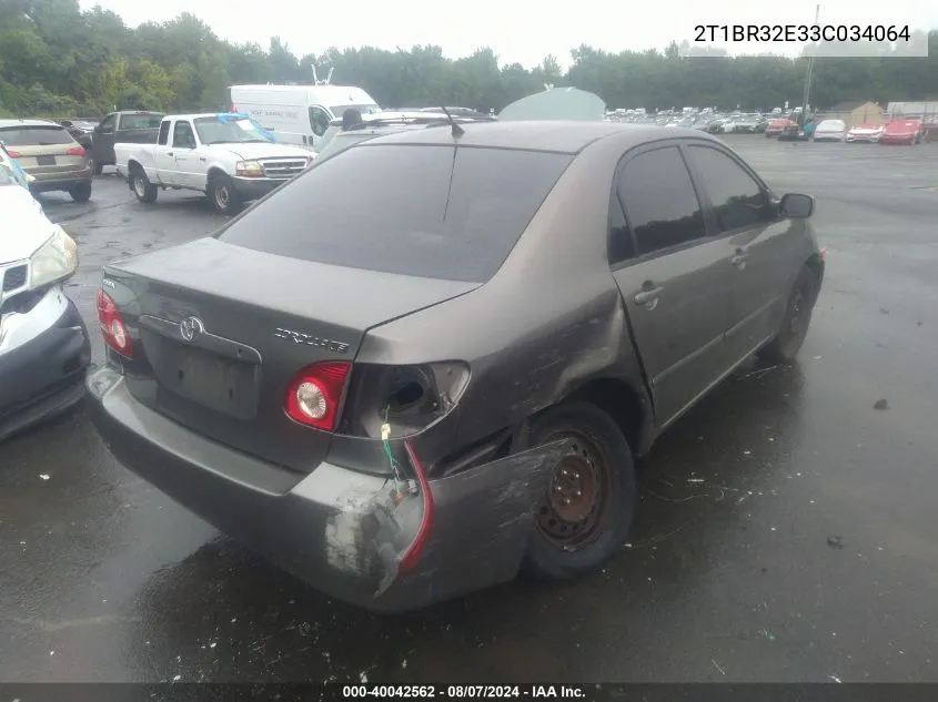 2003 Toyota Corolla Ce/Le/S VIN: 2T1BR32E33C034064 Lot: 40042562