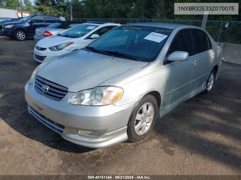 2003 Toyota Corolla Ce/Le/S VIN: 1NXBR32E33Z070075 Lot: 40151344