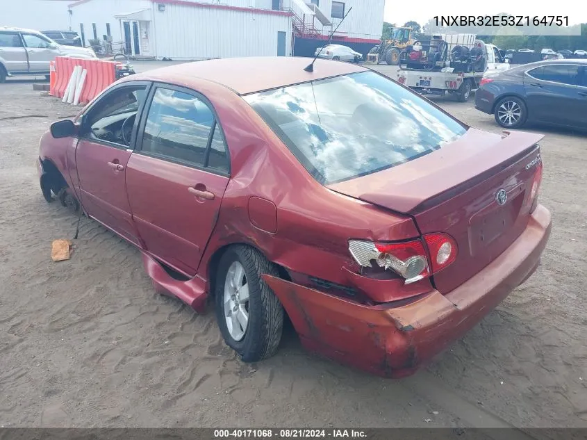 2003 Toyota Corolla S VIN: 1NXBR32E53Z164751 Lot: 40171068