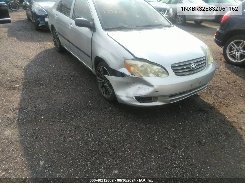 2003 Toyota Corolla Ce VIN: 1NXBR32E83Z061162 Lot: 40212602