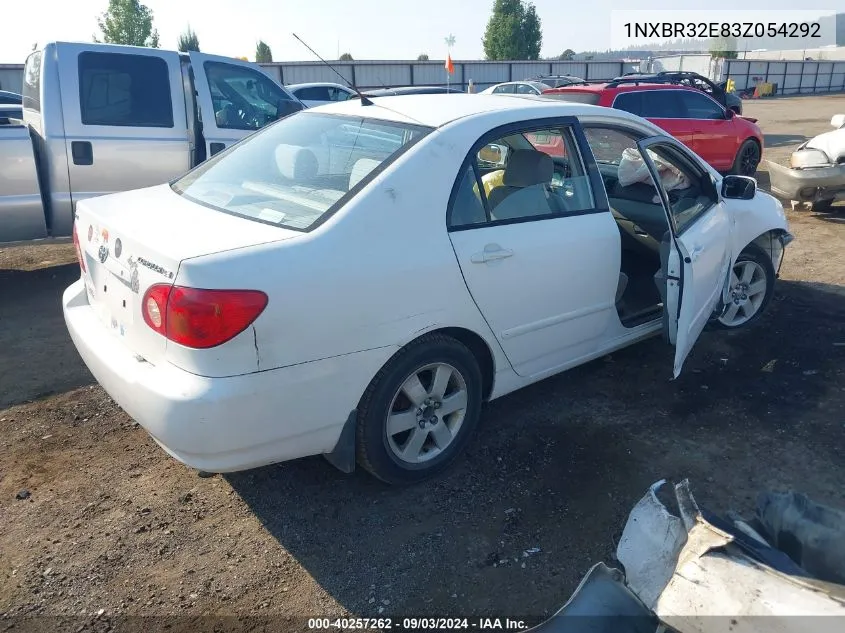 2003 Toyota Corolla Le VIN: 1NXBR32E83Z054292 Lot: 40257262