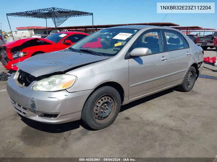 2003 Toyota Corolla Le VIN: 1NXBR32E23Z112204 Lot: 40263961