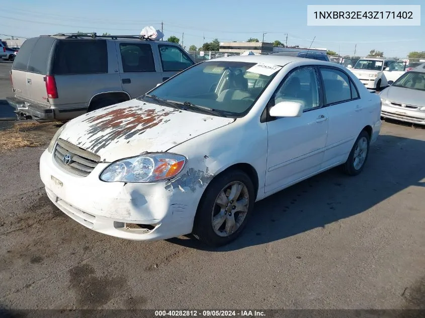 1NXBR32E43Z171402 2003 Toyota Corolla Le