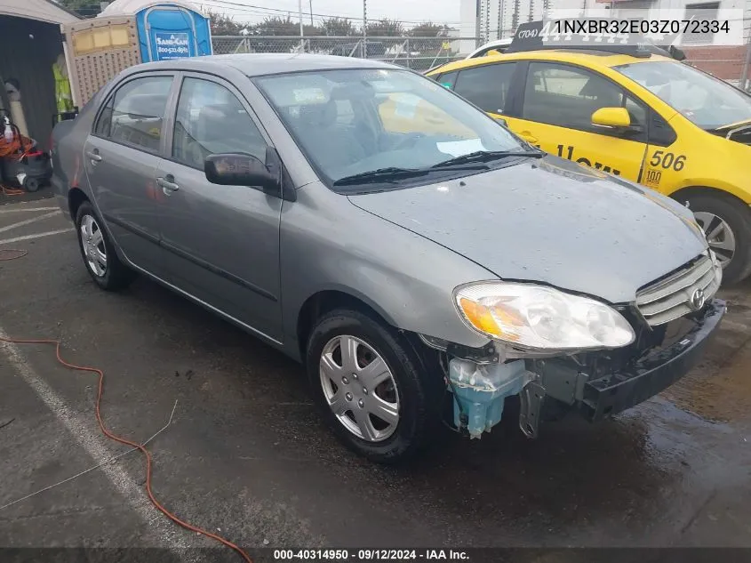 2003 Toyota Corolla Ce VIN: 1NXBR32E03Z072334 Lot: 40314950