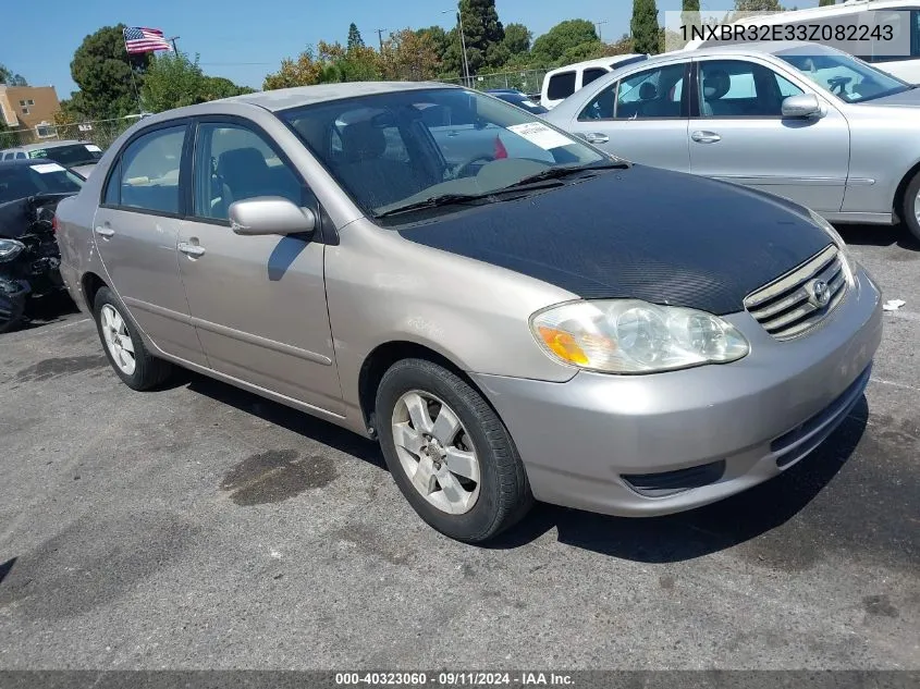 2003 Toyota Corolla Le VIN: 1NXBR32E33Z082243 Lot: 40323060