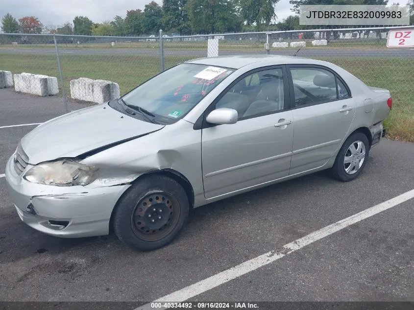 2003 Toyota Corolla Le VIN: JTDBR32E832009983 Lot: 40334492